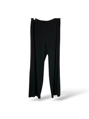 WEEKENDERS Black Wide Leg Slinky Pants XL